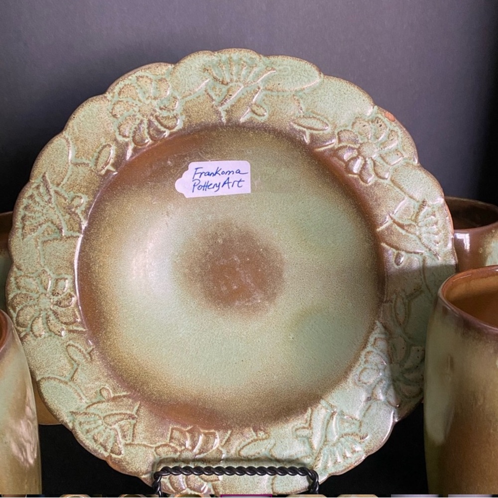 Frankoma Pottery Art Floral Plate